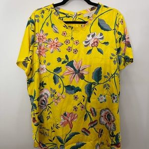 XL Loft Yellow Blouse